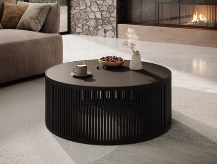 Meubella - Salontafel Vanya - Zwart - 75 cm