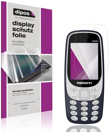 dipos – 4x Beschermfolie geschikt voor Karbonn K324n | Krasbestendige & heldere Screenprotector Ultra-Thin