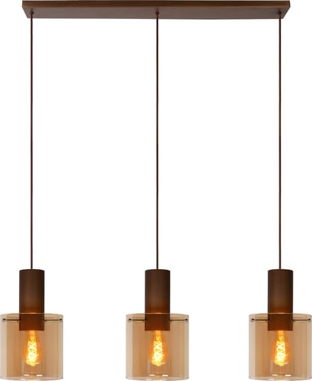 Lucide TOLEDO - Hanglamp - Ø 20 cm - 3xE27 - Amber