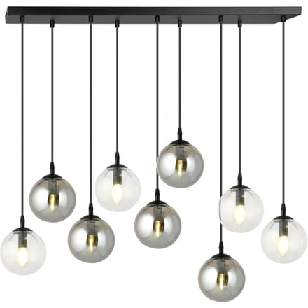 Glazen hanglamp eetkamer Cosmo 9-lichts | NADUVI Collection