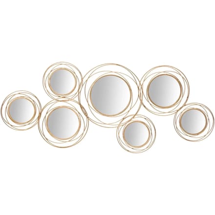 Wanddecoratie Mirrors Gold Round 124,5×4×53,5 cm