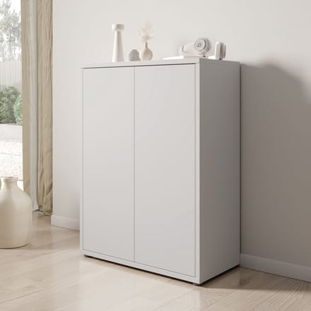 Meubella - Amber - Schoenenkast - Lichtgrijs - 75x35x99 cm