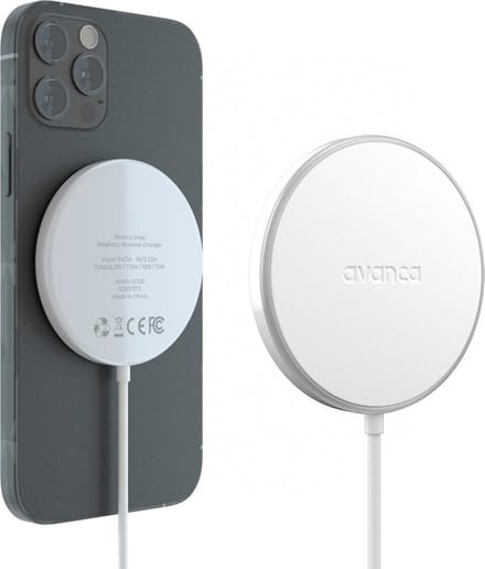 Avanca Draadloos Magnetische Oplader - Magsafe Charger iPhone - Wit