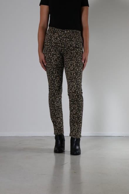 New Star - Broek Alice bruin print dames L31 - maat 31