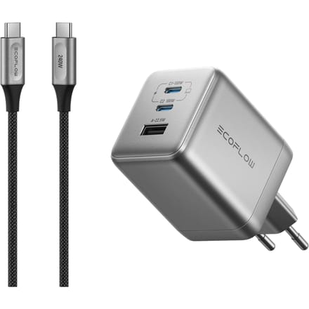 EcoFlow RAPID Pro lader (100 W, 3 poorten, GaN)