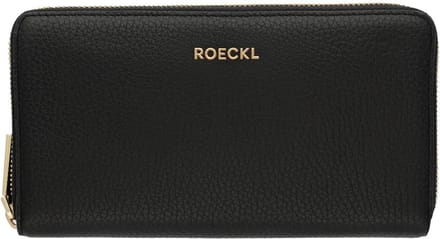 ROECKL Leren Portemonnee Donna Large Wallet Black Zwart