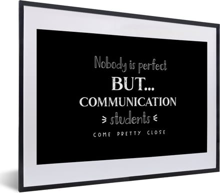 Fotolijst incl. Poster - Quote - Studenten - Communication - 40x30 cm - Posterlijst