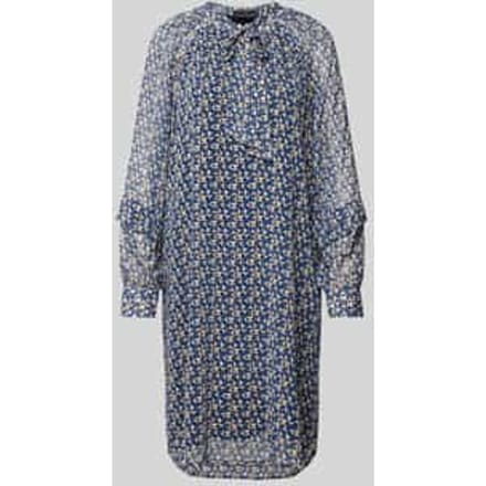 Knielange jurk met strikdetail
