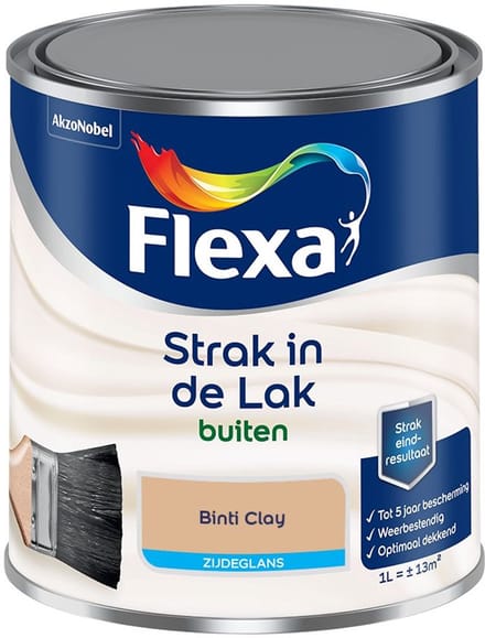Flexa - Strak In De Lak Buitenlak Zijdeglans - Binti Clay - Mengverf - 1 L