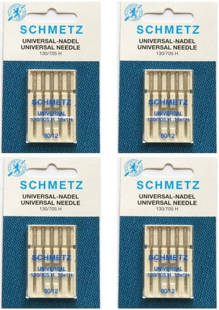 Schmetz machinenaalden nr.80 (5 naalden) universeel, 4 kaarten