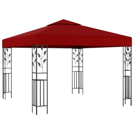 vidaXL - Prieel - 3x3 - m - wijnrood