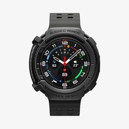 Spigen Rugged Armor - matte black - Samsung Galaxy Watch 8 Classic (46mm)