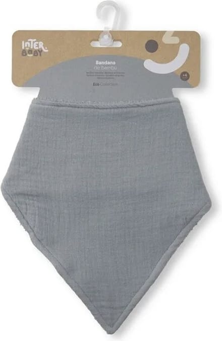 Zeverslab - met fleece - bandana - kwijlslab - slabber - grijs