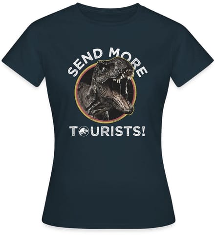 Jurassic Park T-Rex Send More Tourists! T-Shirt Dames