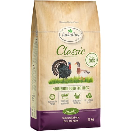Lukullus Classic Kalkoen & Eend - Dubbelpak: 2 x 12 kg Nieuw Receptuur