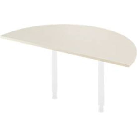 Aanschuiftafel, Ø 1600 mm, ahorn decor/wit