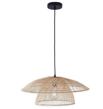 Goldlux Thailand Hanglamp Bamboe E27 Beige/Zwart 55cm