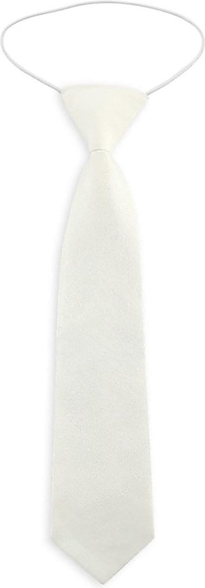 We Love Ties - Stropdassen - Kinderstropdas katoen wit - wit