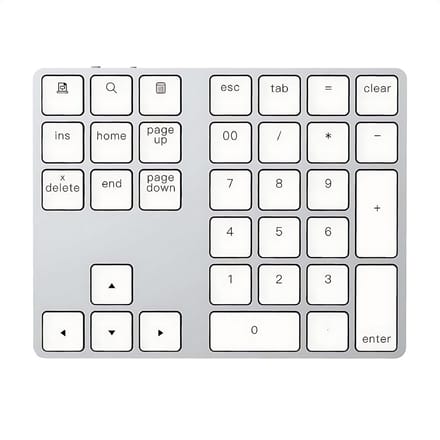 iMounts Numeriek Toetsenbord draadloos Numpad - Bluetooth - USB C - Apple en Windows - Zilver