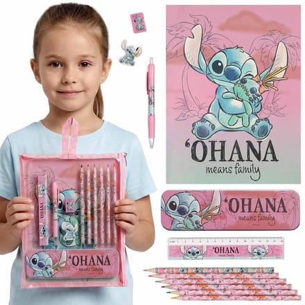 DISNEY Stitch Grote schoolset voor meisjes, set schoolbenodigdheden, set schrijfwaren