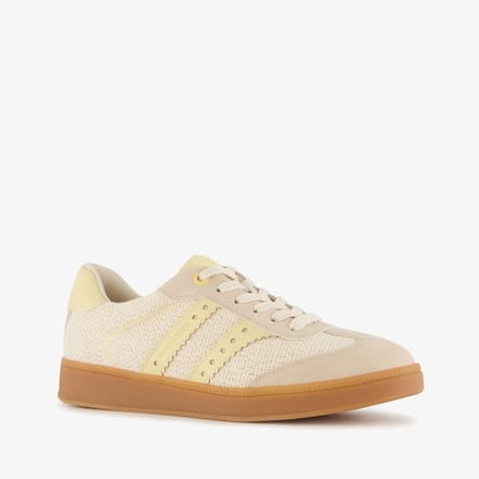 Marco Tozzi dames sneakers beige geel - Maat 39 - Uitneembare zool