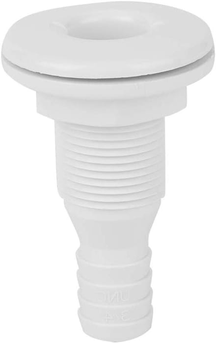 Scheepsdoorvoer Fitting - Bootafvoeruitlaat Plug - Afwatering Regelen - ABS Materiaal - 3/4 Inch - Wit
