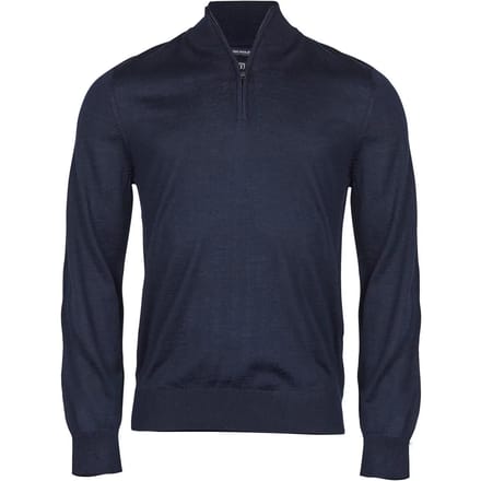 Hoge kraag pull met rits half Tee Jays