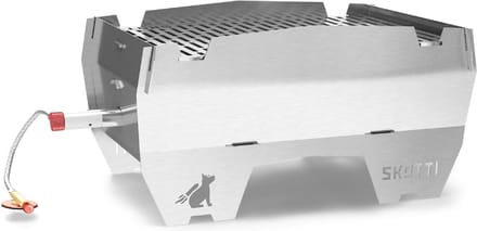SKOTTI Gas BBQ Draagbaar – RVS Camping Barbecue 3,3 kg – Compact Opvouwbaar Incl. Tas
