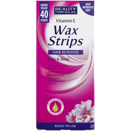 Beauty Formulas Haarverwijdering Vitamine E Wasstrips 40 st