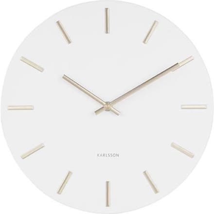 Karlsson Wandklok Charm - Wit/Goud - Ø30cm - Wandklok Scandinavisch