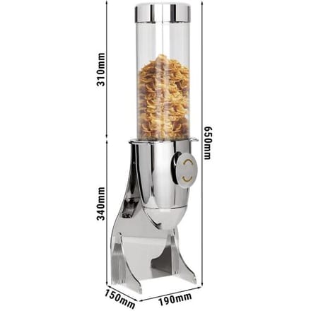 GGM Gastro Cerealienspender -Ø 115mm - Chrom - Drehausgabe