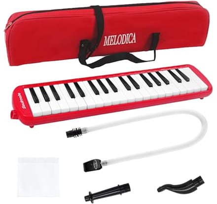 Melodica voor kinderen met 37 toetsen en accessoires