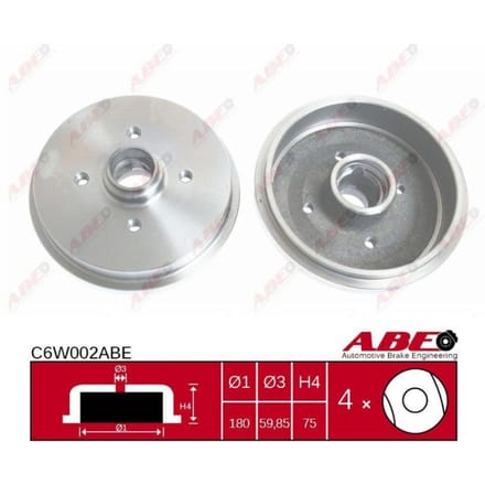 Remtrommel, 1 stuk ABE C6W002