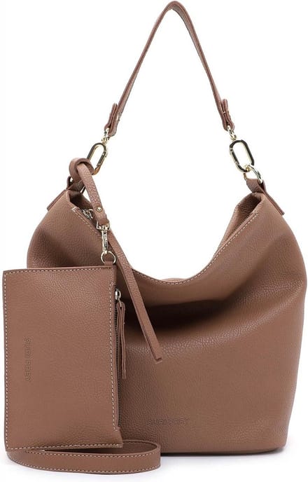 SURI FREY Schoudertas Orry Hobo Bag Taupe Lichtbruin