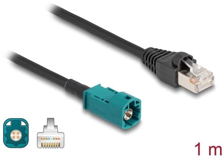 Delock Cable HSD Z male to RJ45 plug 1 m