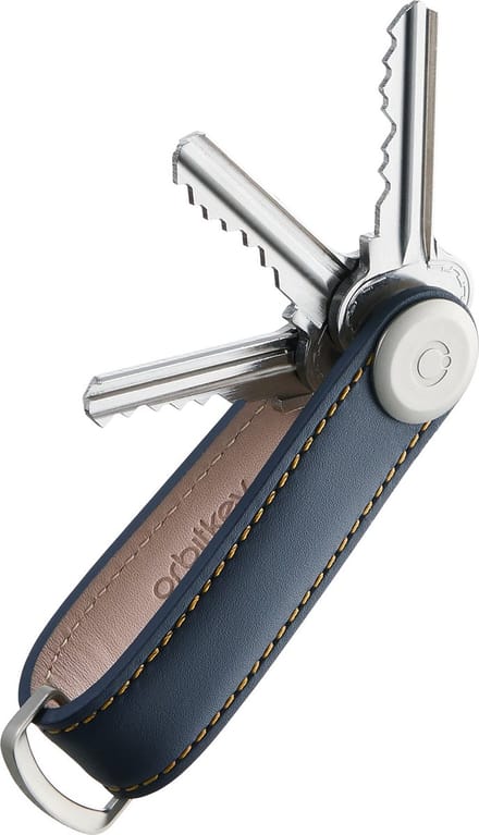 Orbitkey Sleutelhouder / Sleutelhanger - Leather Key Organiser 2.0 - Navy/Cognac