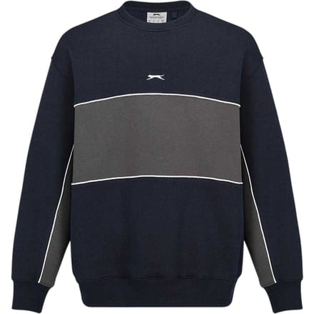 Slazenger Heren Fleece Sweatshirt met ronde hals (Marine/Rook)