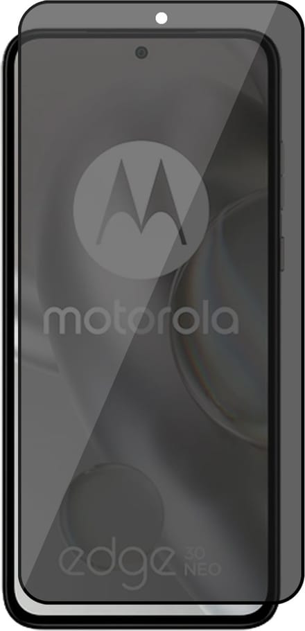 Privacy Screenprotector geschikt voor Motorola Edge 30 Neo - Volledig Dekkend Glas Screen Protector