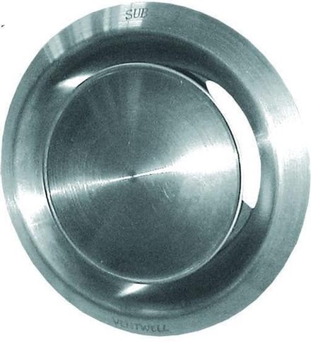 sub150 ventilatierooster rvs Doeco Luchtafvoer