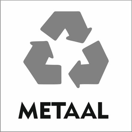 CombiCraft Bordje Afval Recycle Metaal - 10x10 cm