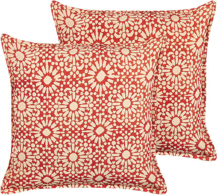 CEIBA - Sierkussen set van 2 - Crème - 45 x 45 cm - Katoen