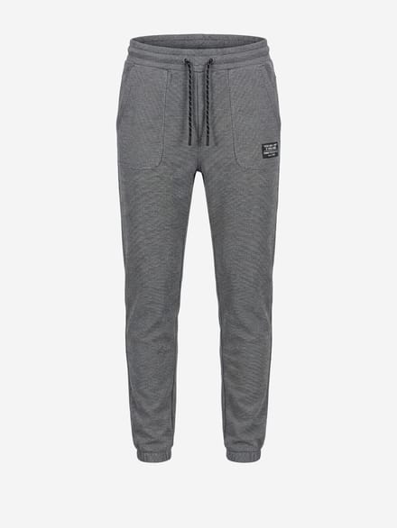 OMBRE Broek - Regular Fit - Gemeleerd - Joggingbroek Grafiet XXL