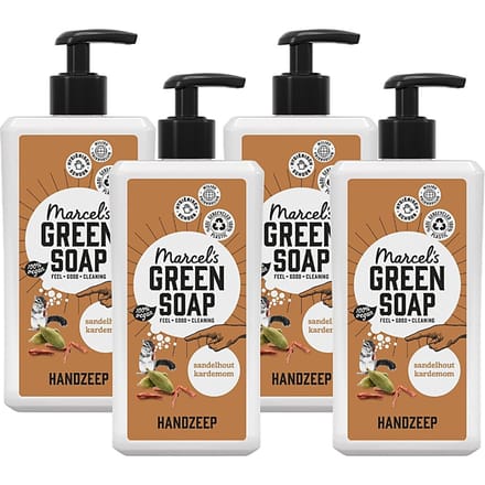 Marcel's Green Soap Handzeep Sandelwood & Kardemom Multipack x4