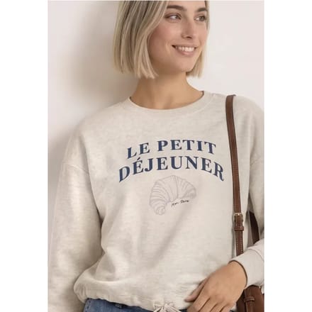 Sweatshirt met lange mouwen en tekst