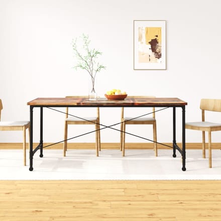 vidaXL - Eettafel - 180 - cm - massief - gerecycled - hout
