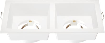 Ledvion – LED Inbouwspot Dubbel Vierkant 162x85mm – Wit – Dimbaar – GU10 – IP20