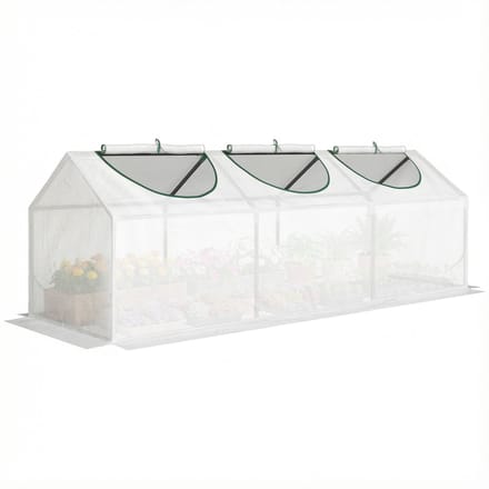 Outsunny Mini Kas - PE - 180x60x60cm - Wit