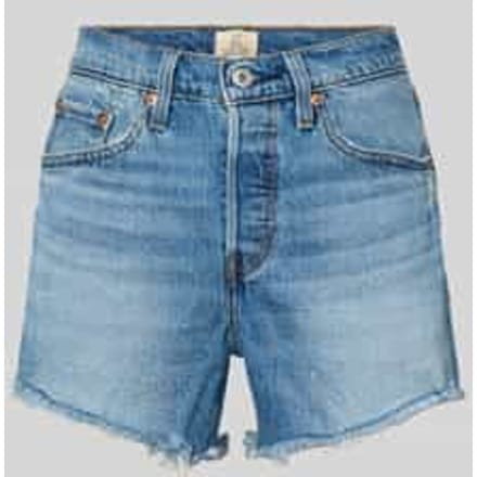 regular fit korte jeans van katoenmix model '501®'