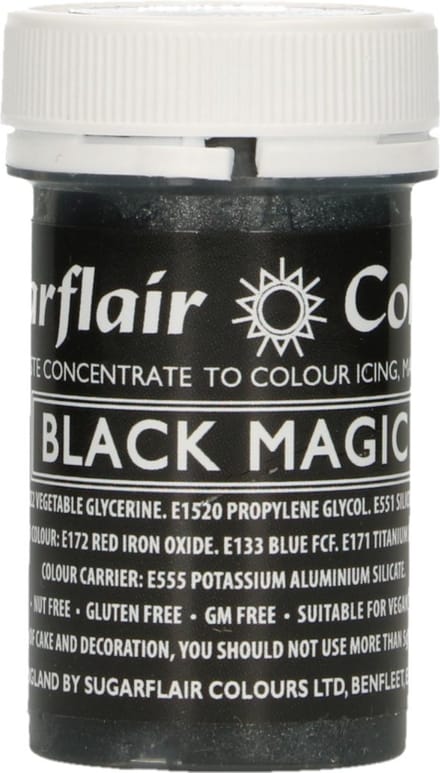 Sugarflair Paste Colour Satin Voedingskleurstof - Satijn Zwart - 25g