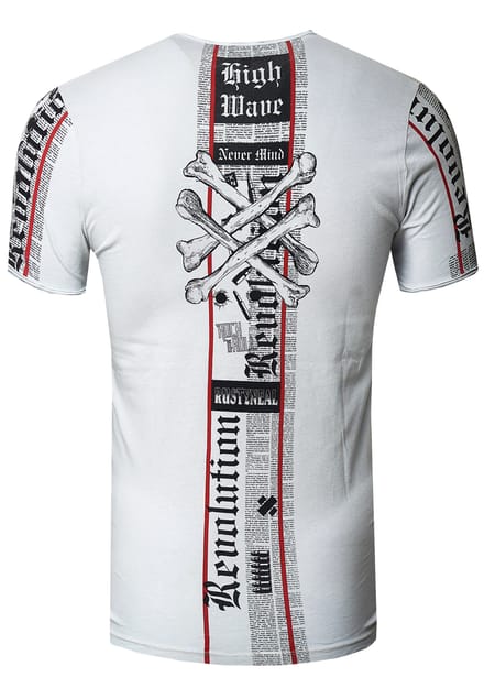 T-shirt met voor- en achterkant bedrukt
